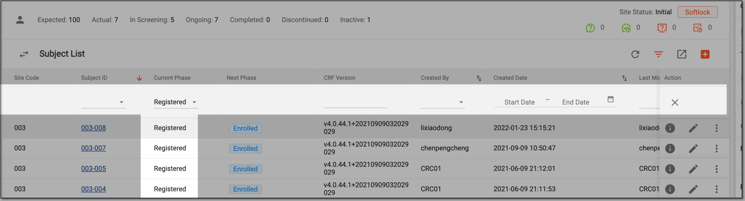 Filtering data