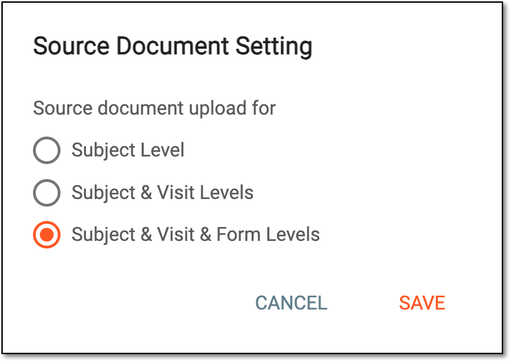 Configuring source document upload setting