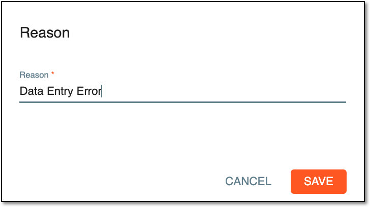Reasoning data clearing