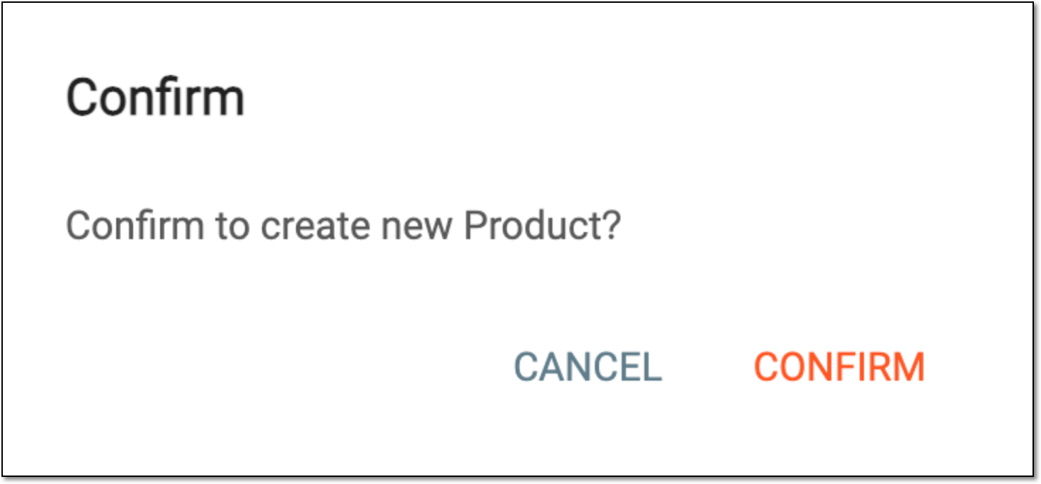 Confirming to copy product