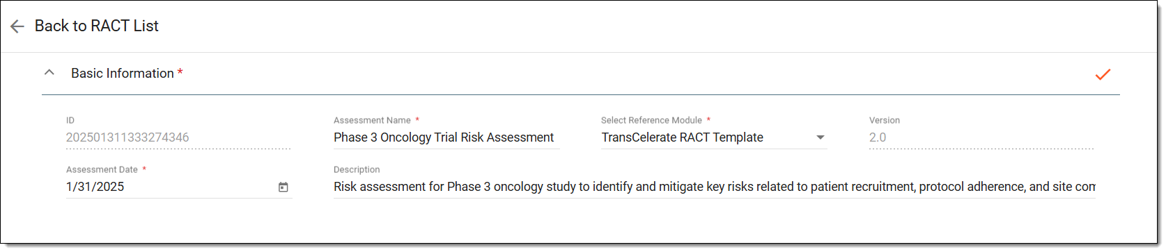 Adding risk assessment. Basic information