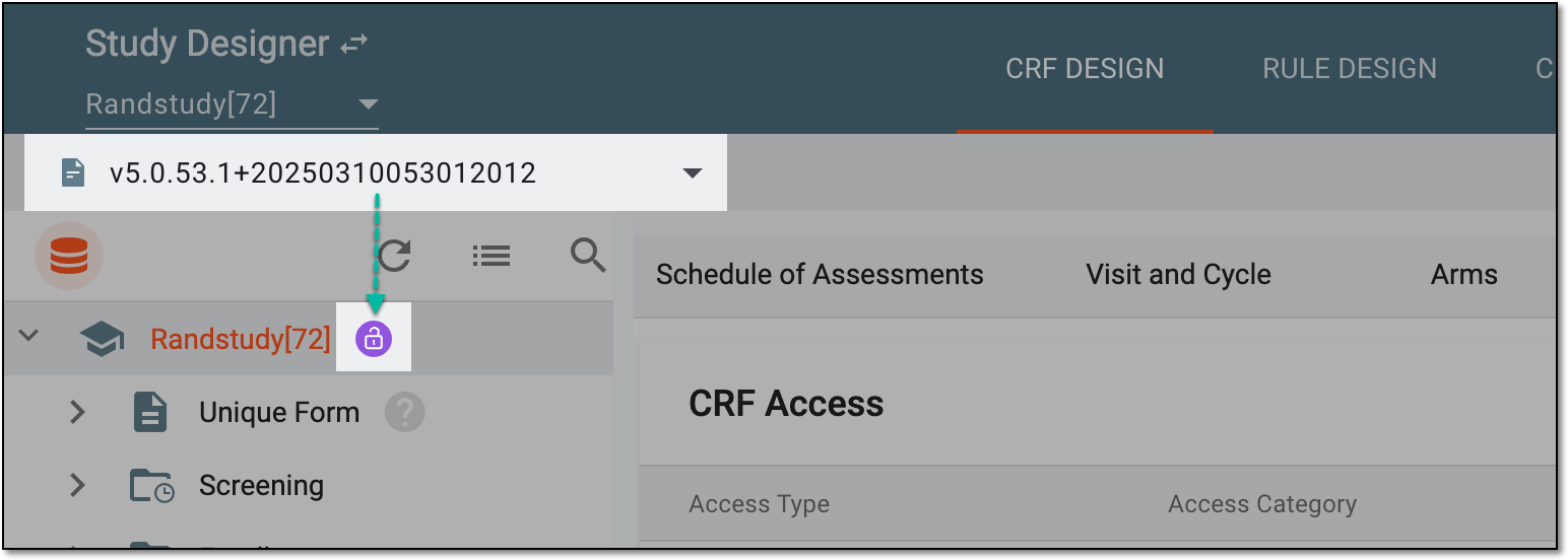 Selecting latest draft CRF version