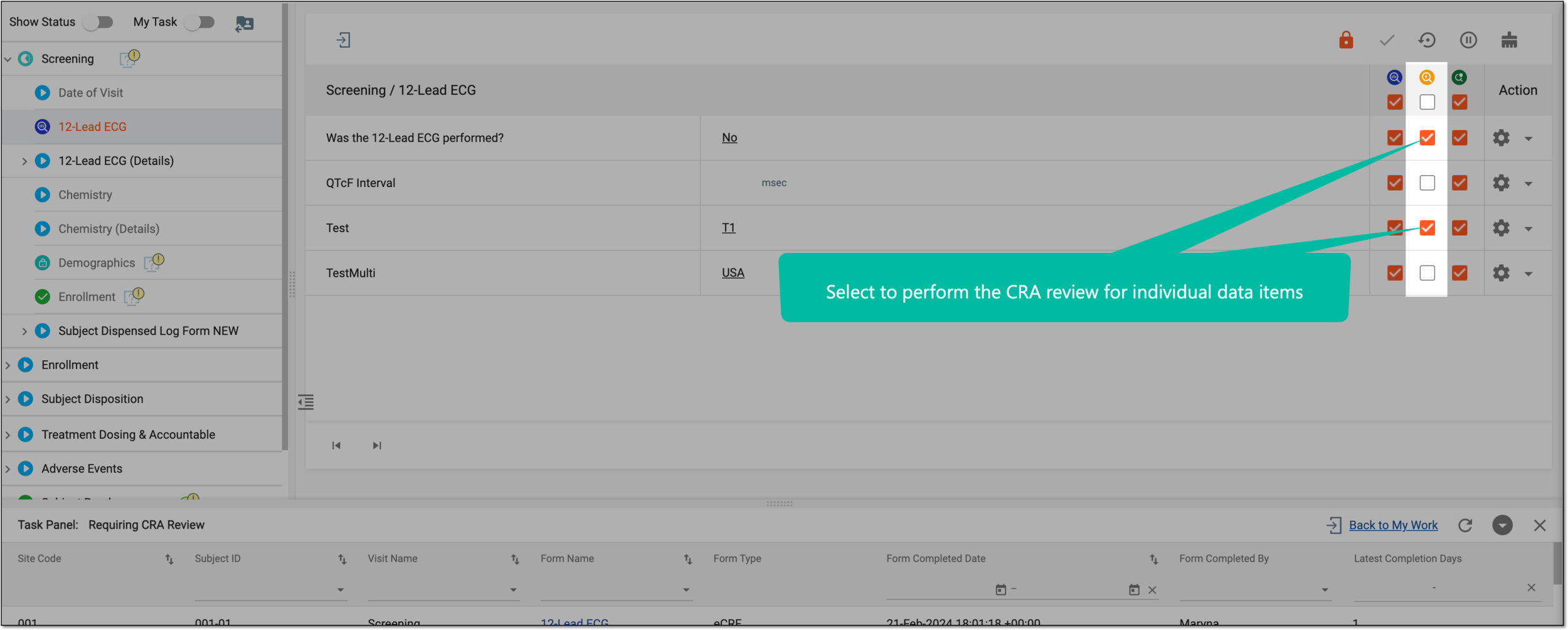 Performing CRA review for form field