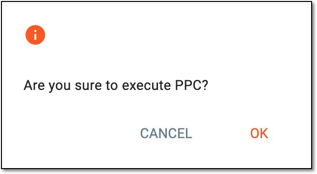 Confirming PPC execution