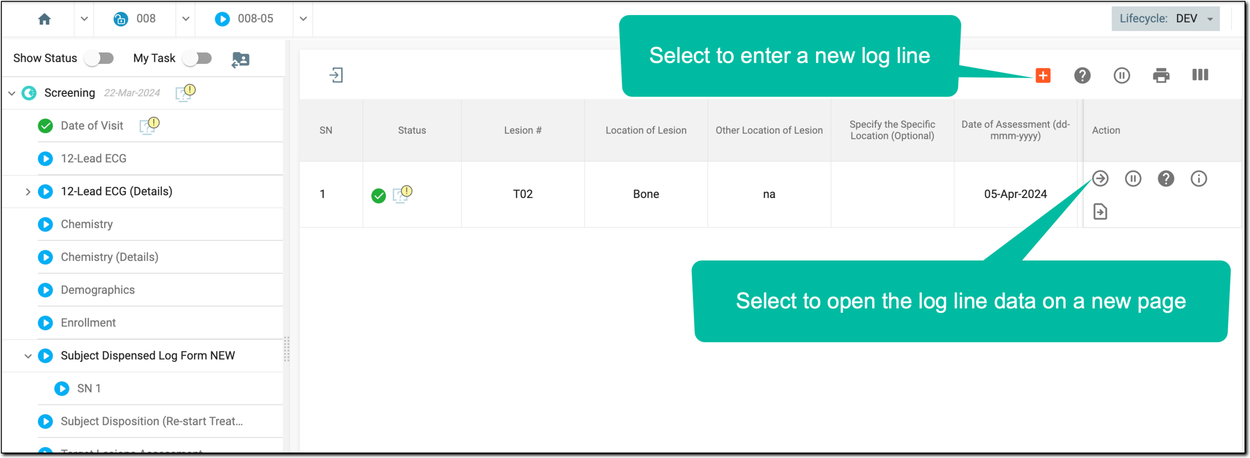 Added log line and activities