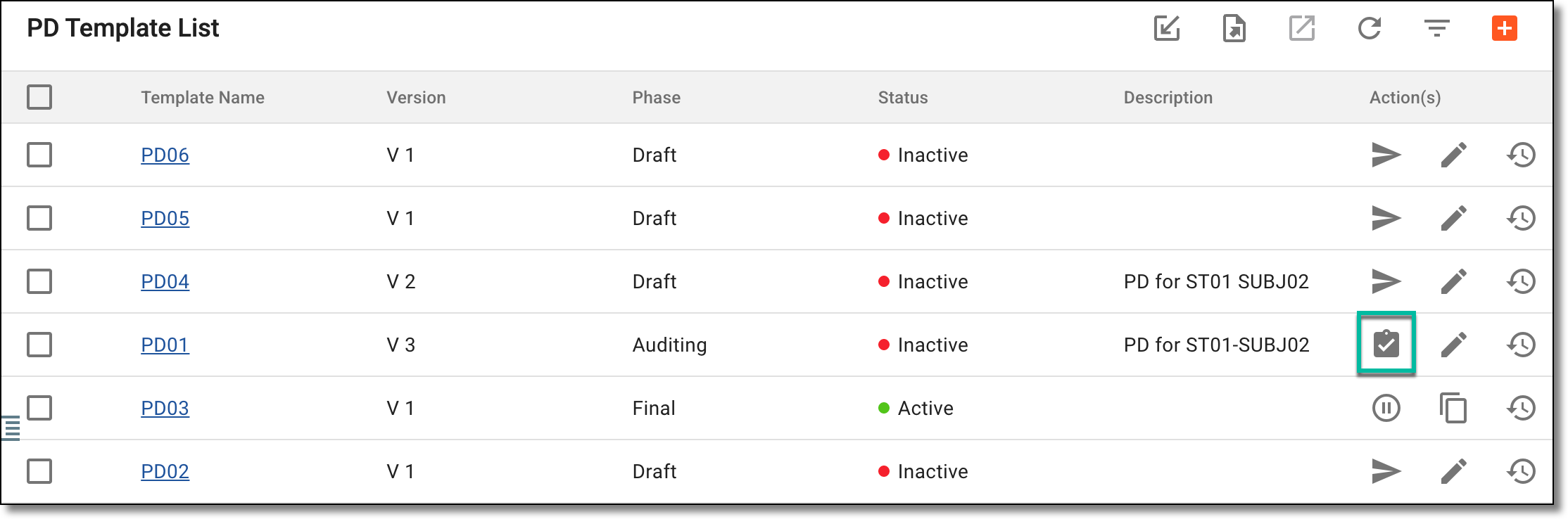 Approving protocol deviation template