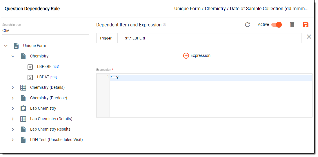 Designing question dependency expression
