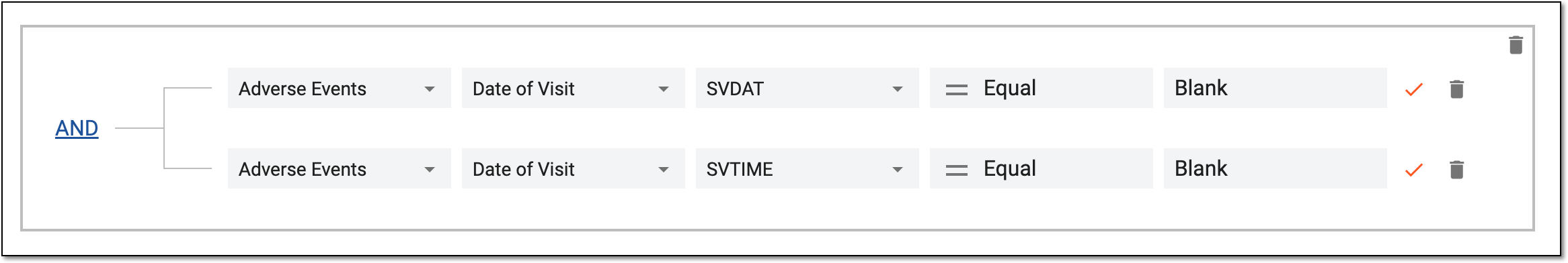 Adding condition group