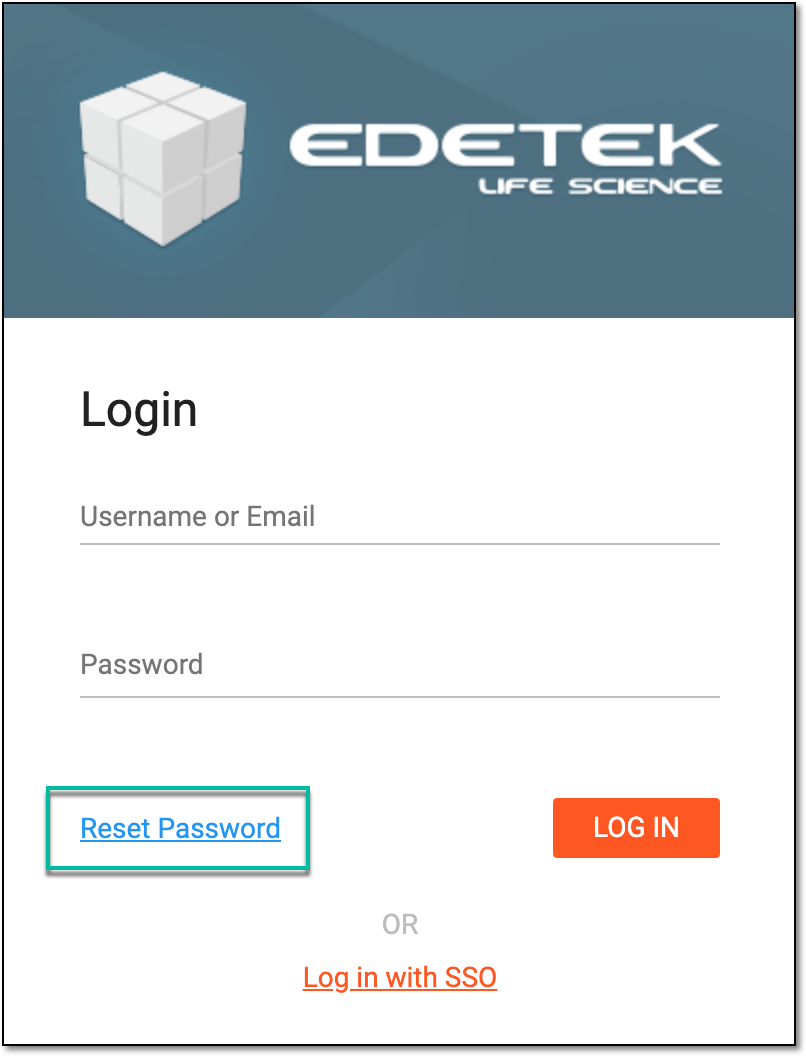 Selecting to log in with SSO