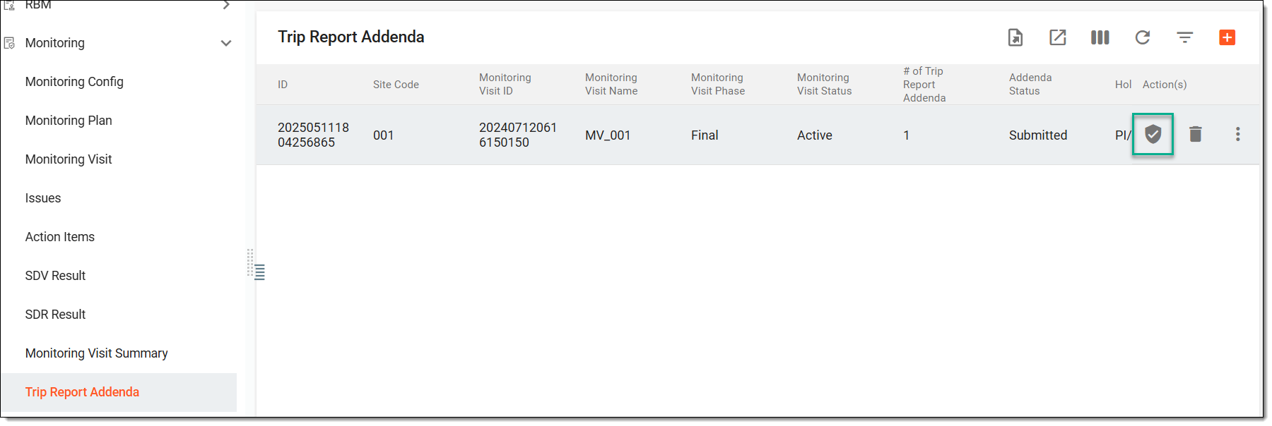 Accessing audit trip report