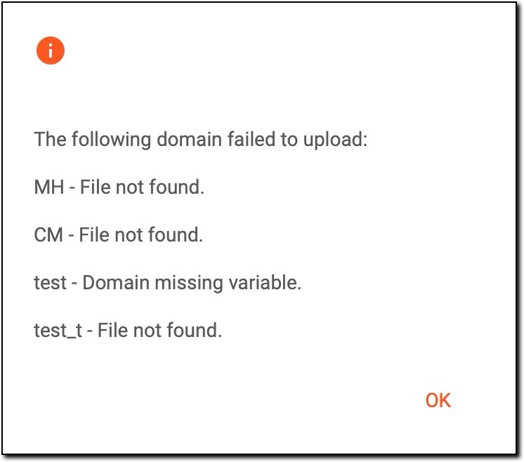 File upload failed