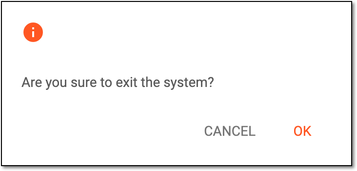 Confirming log out
