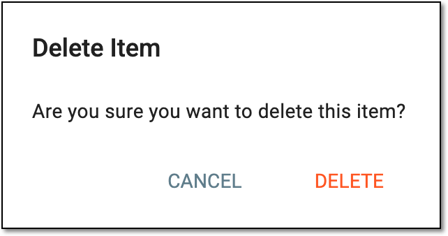 Confirming policy deletion