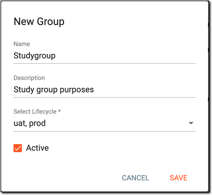 Specifying new user group details