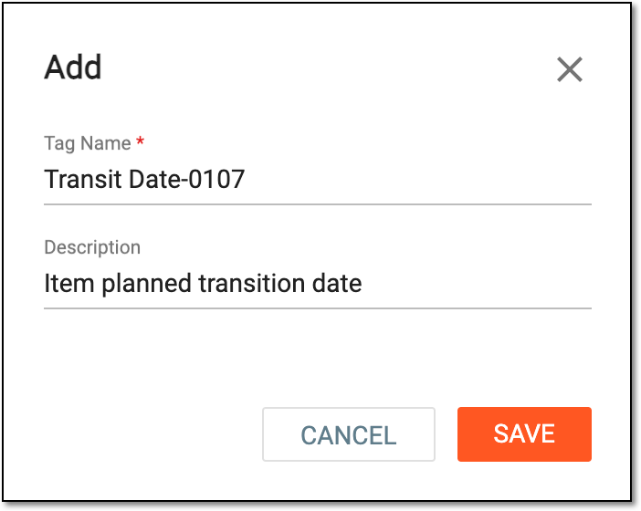 Adding new tag