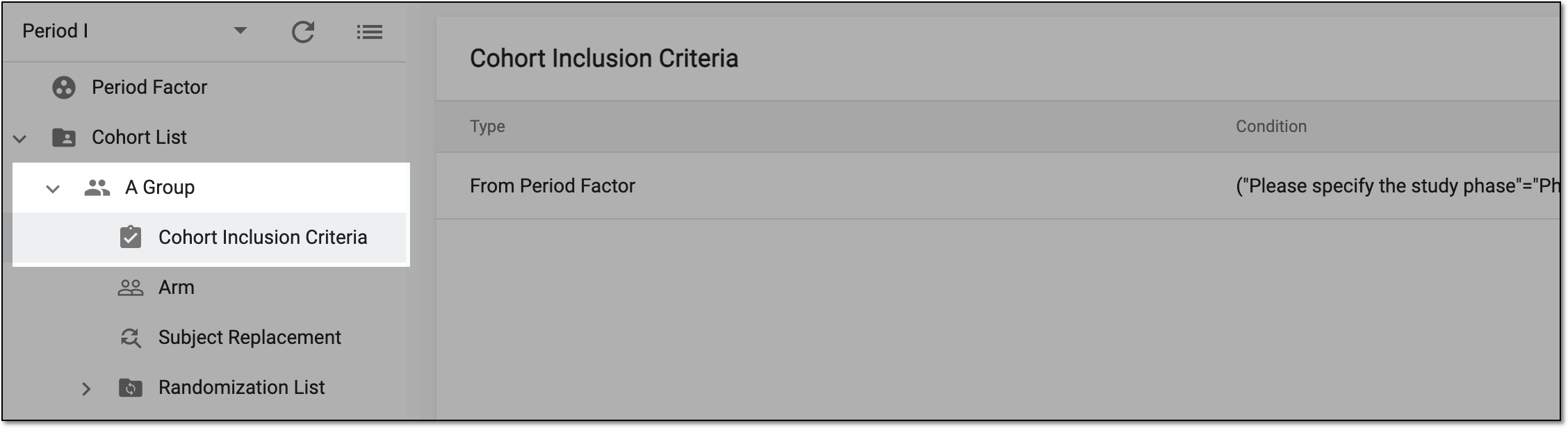 Accessing cohort inclusion criteria