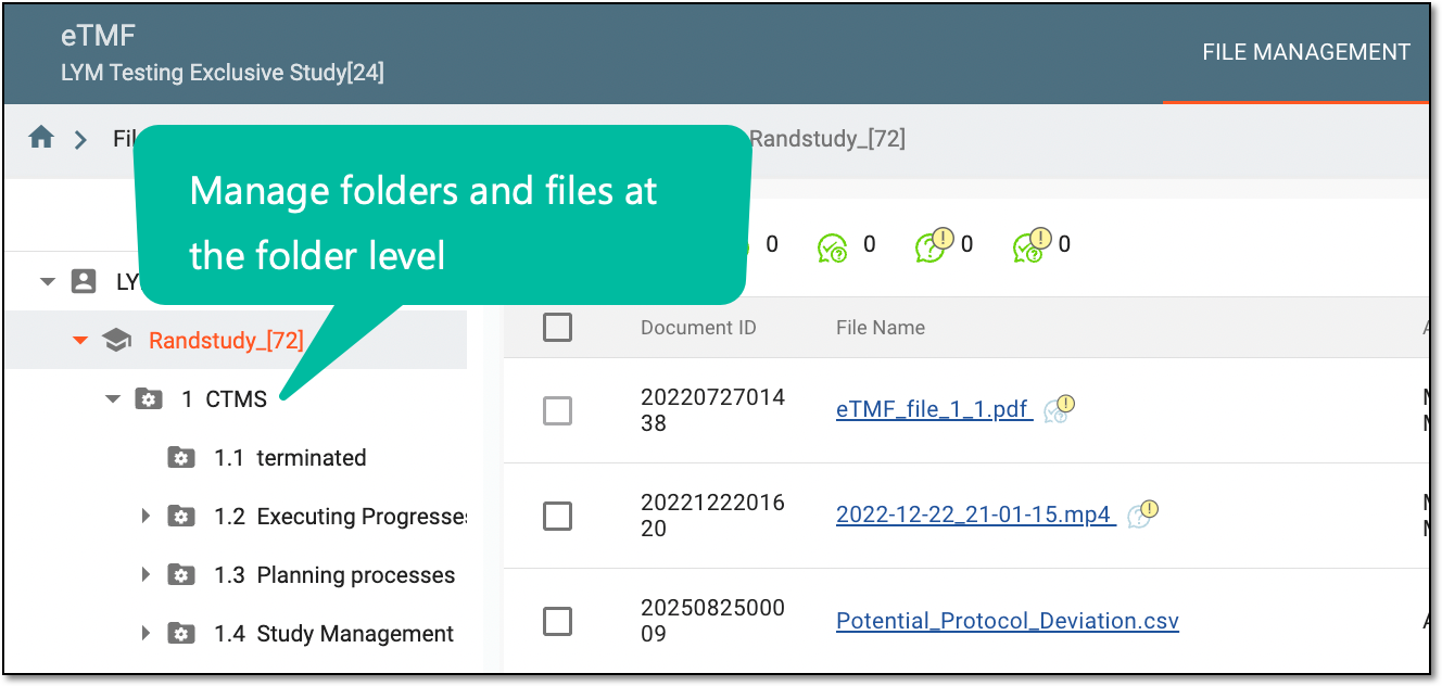 Folder-level management