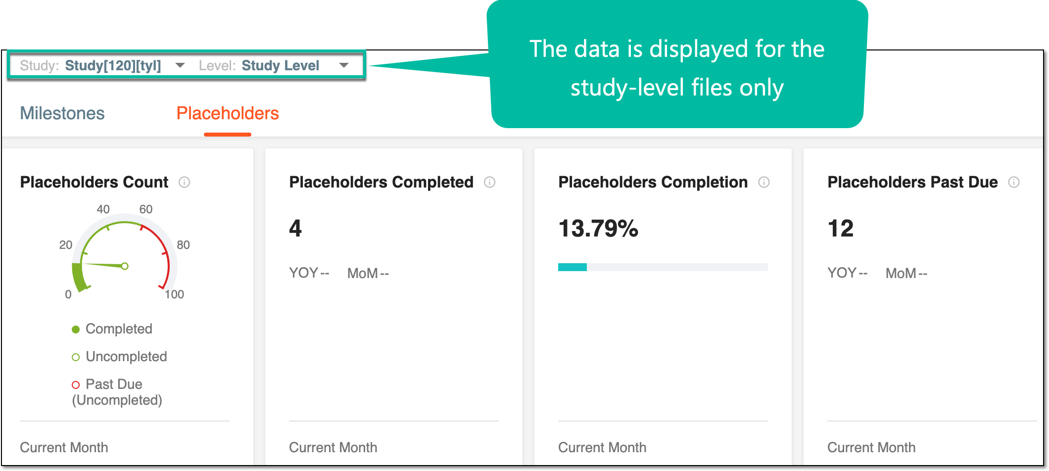 Selecting file level to display statistics