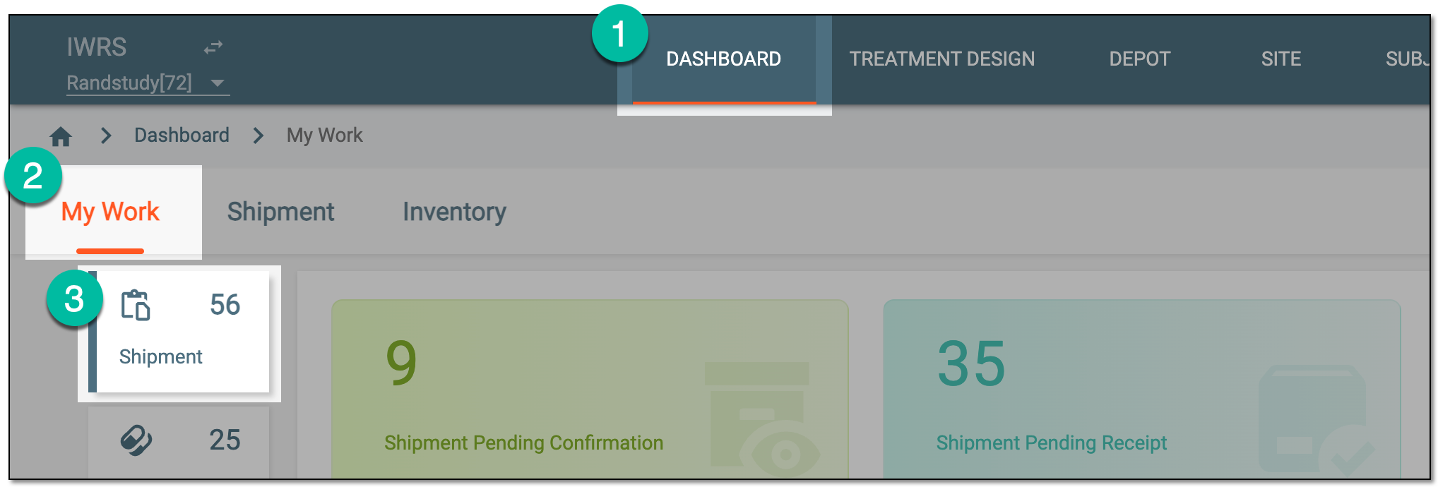 Accessing shipment management tasks
