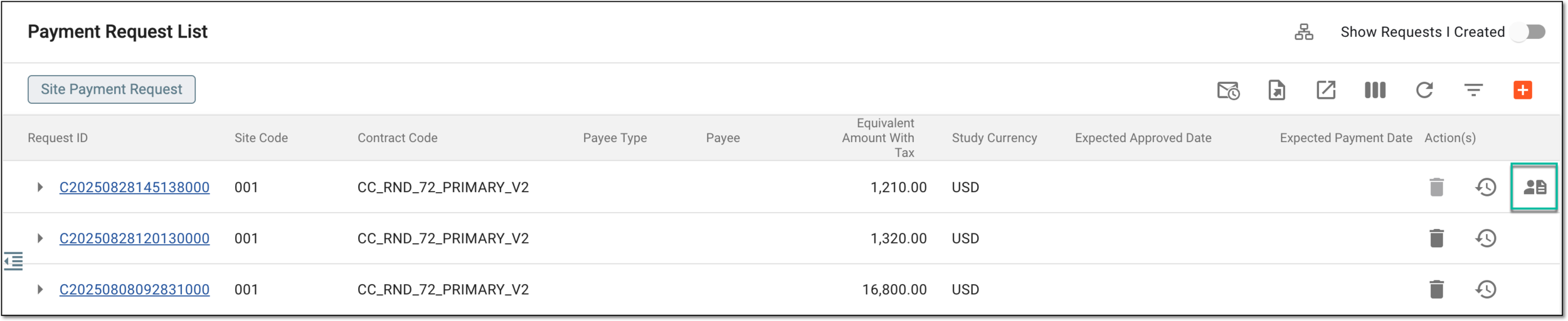 Accessing payment receipt confirmation