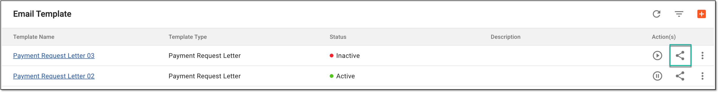 Accessing reference details for email template