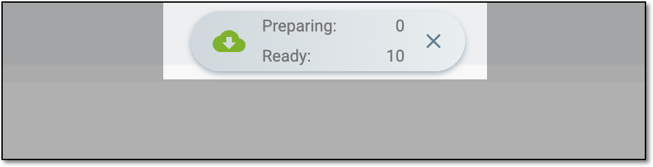 Downloads widget for change history report