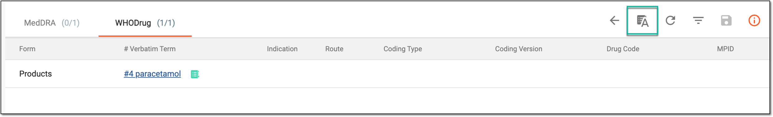 Autocoding WHODrug terms