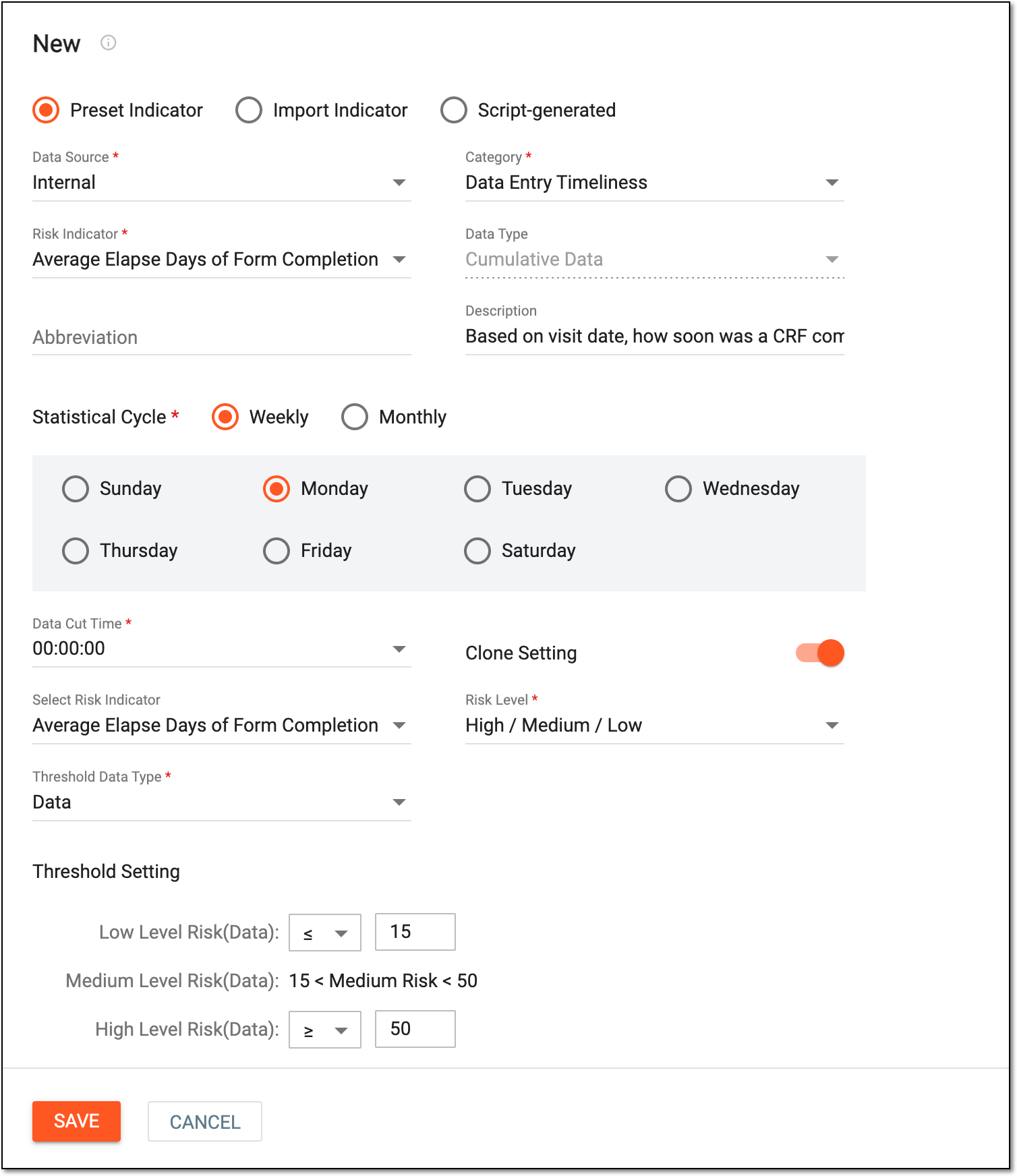 Configuring KRI