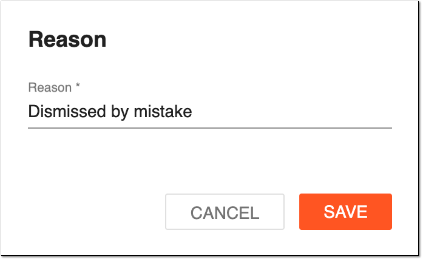Revoking dismissed file