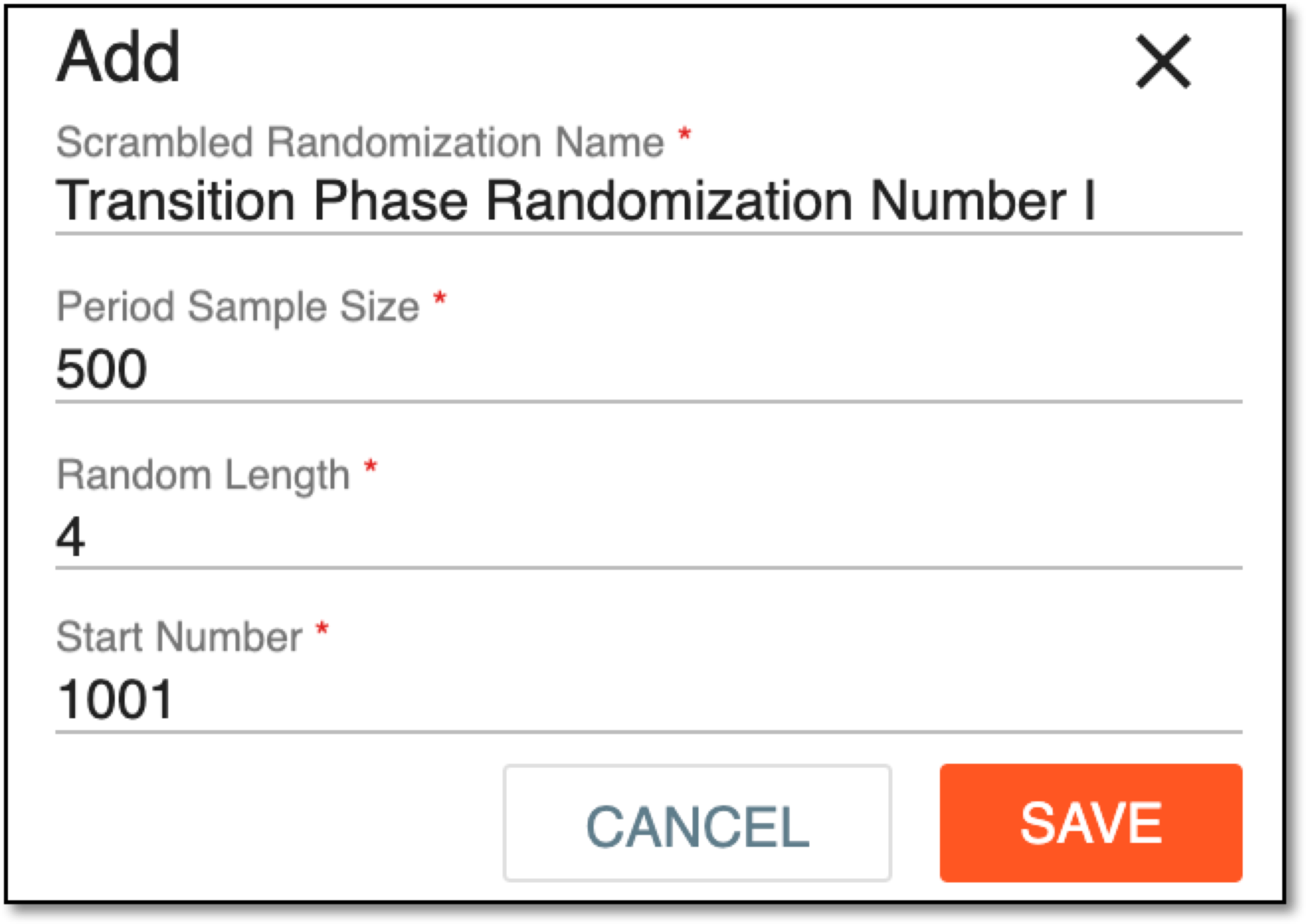 Creating new scrambled randomization