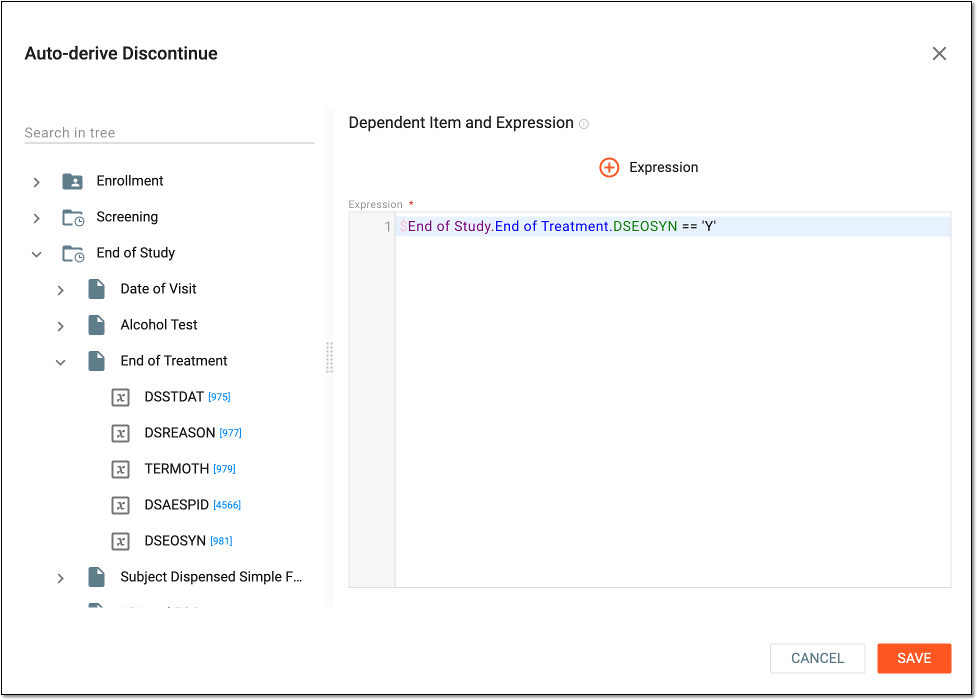 Autoderiving subject discontinuation