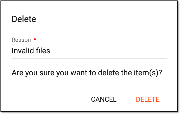 Confirming file deletion