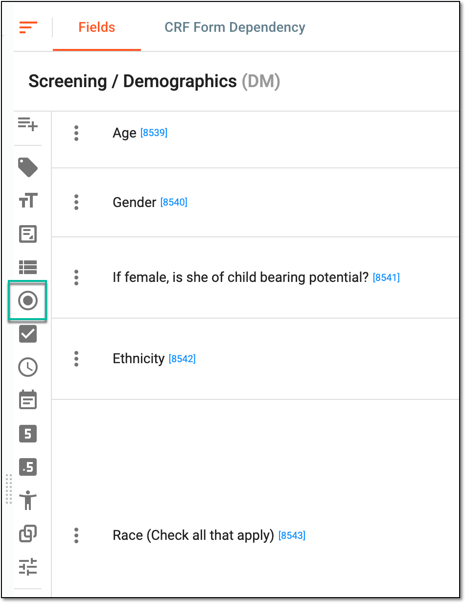 Selecting radio item