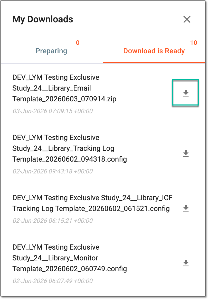 Downloading extracted email template data