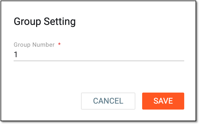 Setting group number