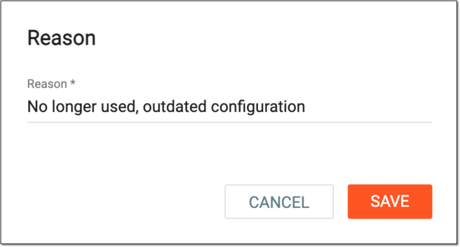 Providing on-demand report deletion reason
