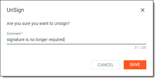 Unsigning CRF version