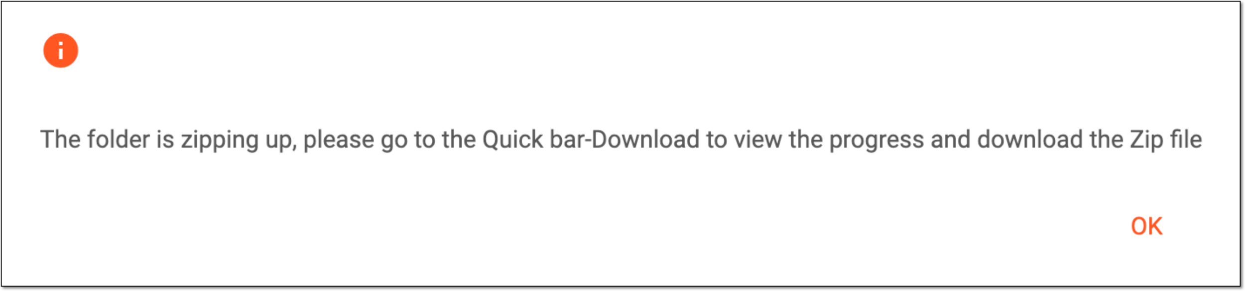 Notification on folder download