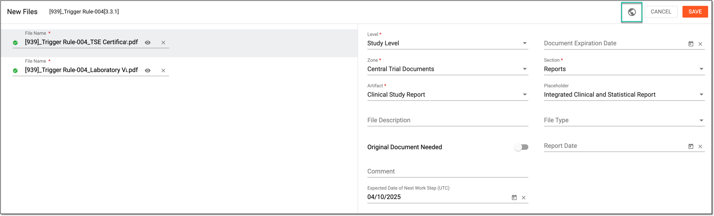 Accessing global setting for unreviewed files