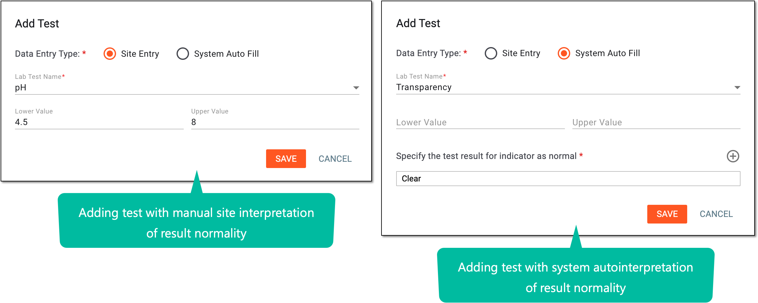 Adding qualitative and semiquantitative test normal ranges