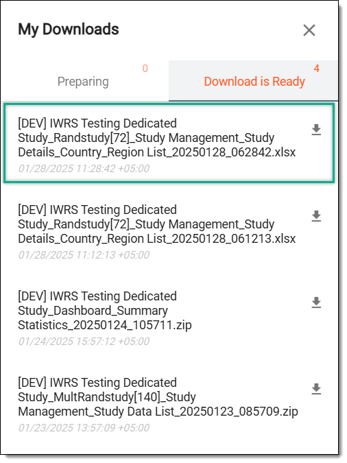 Downloading exported country file