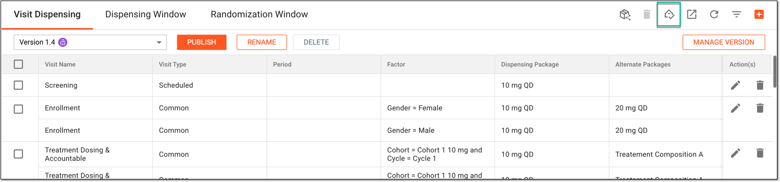 Accessing inventory check settings