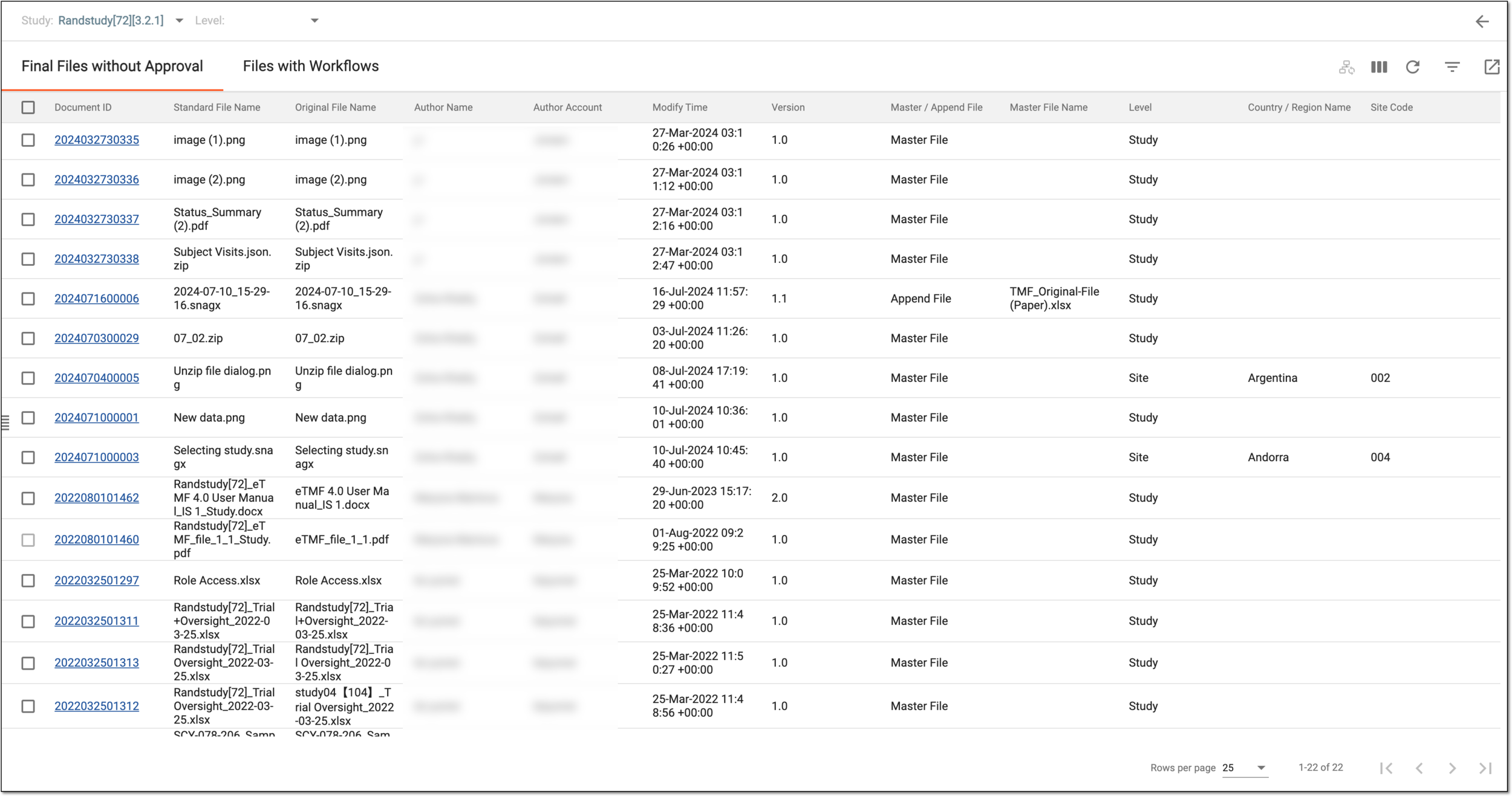 Viewing final files without approval report