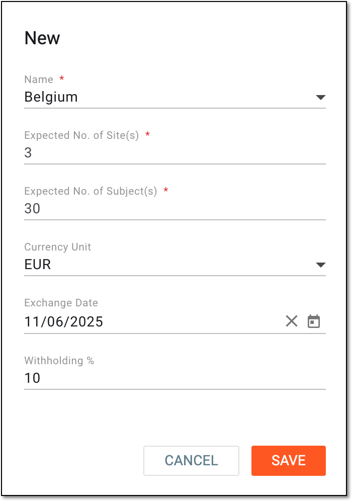 Adding country details