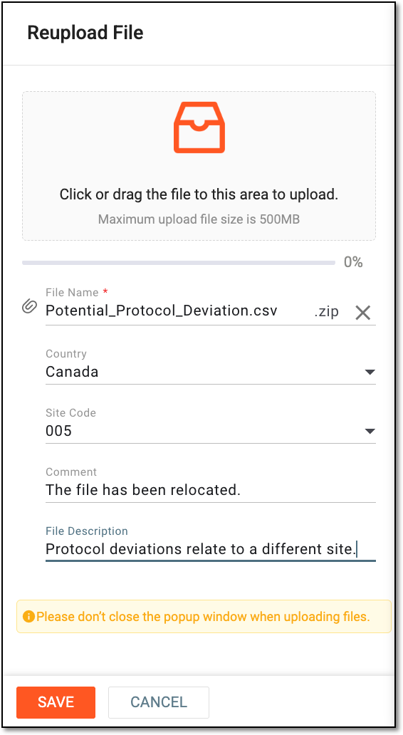 Reloading file
