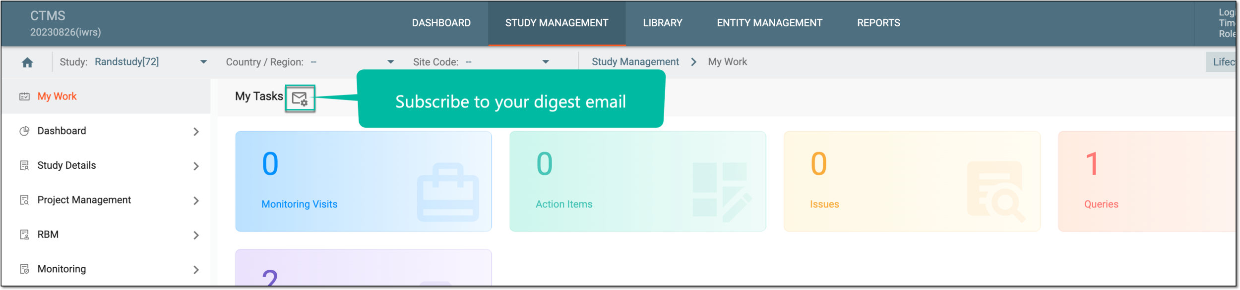 Accessing subscription settings