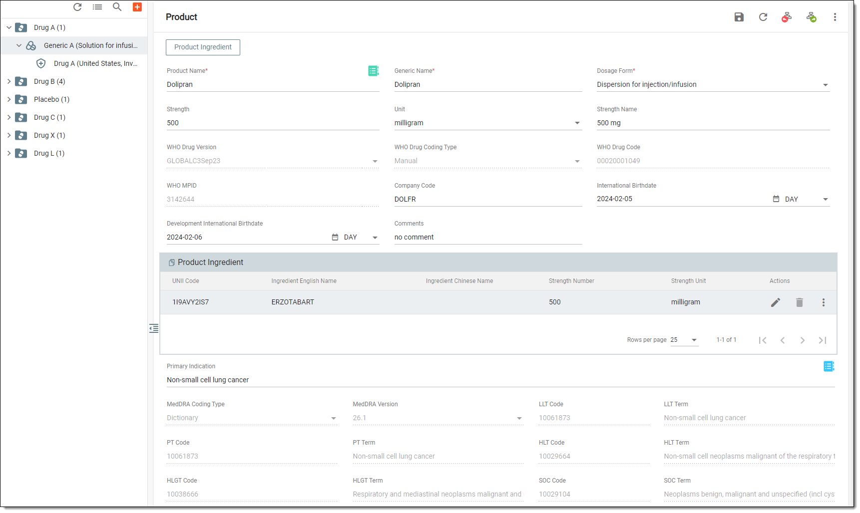 Configuring product