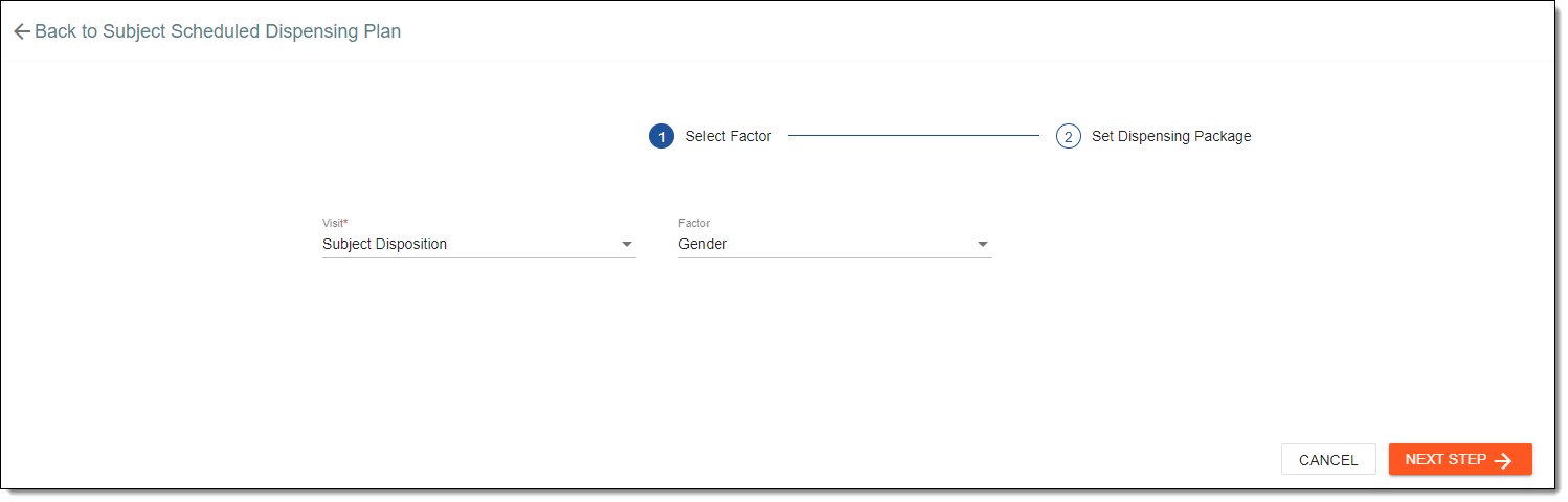 Selecting dispensing package factor
