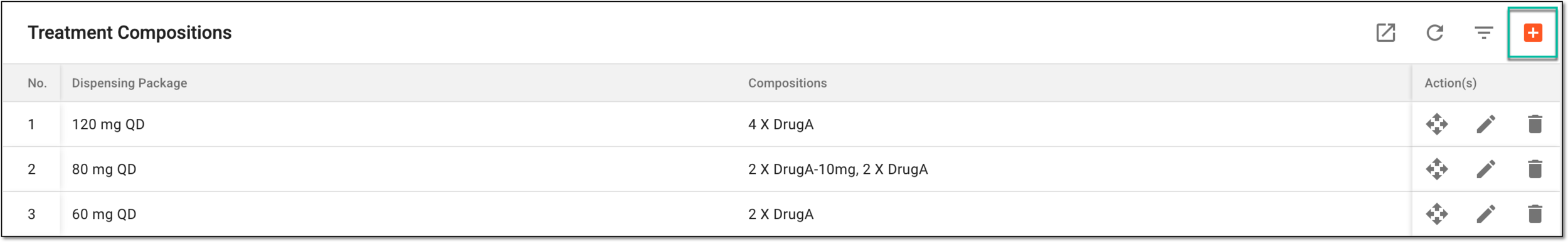 Selecting option to add dispensing package