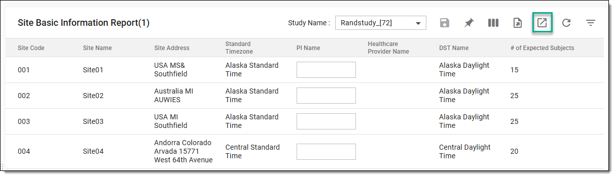Exporting on-demand report